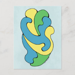 Cartão Postal Curvas de Embrasão (Amarelo, Azul, Verde)