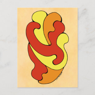 Cartão Postal Curvas de Embrasão (Amarelo, Vermelho, Laranja)
