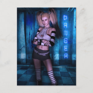 Cartão Postal Curvas Perigosas Gótico Girls™ Fantasy Pinup