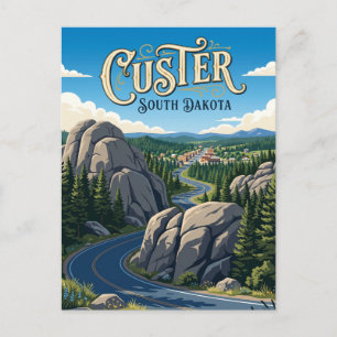 Cartão Postal Custer Dakota do Sul