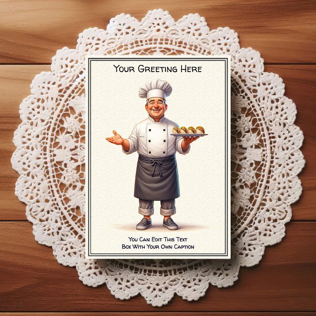 Cartão Postal Customizable Any Occasion Cooking / Chef Postcard (Criador carregado)