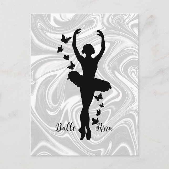 Cartão Postal Cute Ballerina (Frente)