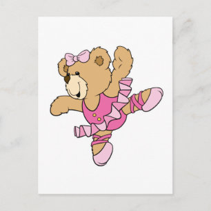 Cartão Postal Cute Ballerina Bear