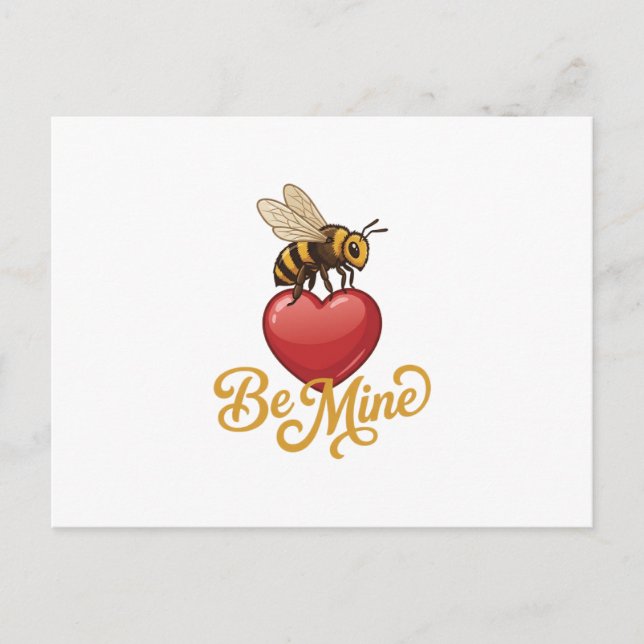 Cartão Postal Cute Be Mine Honeycomb (Frente)