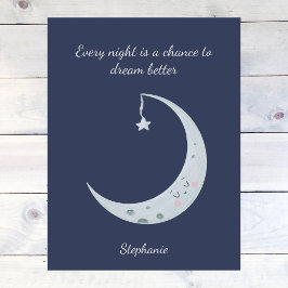 Cartão Postal Cute Boho Kawaii Moon
