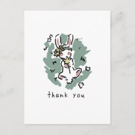Cartão Postal Cute bunny✨️