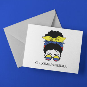 Cartão Postal CUTE COLOMBIANISIMA Colombiana Flag