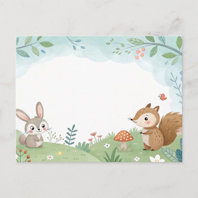 Cartão Postal Cute Critters in Nature (Frente)