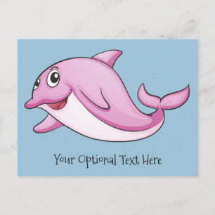 Cartão Postal Cute Dolphin custom postcard
