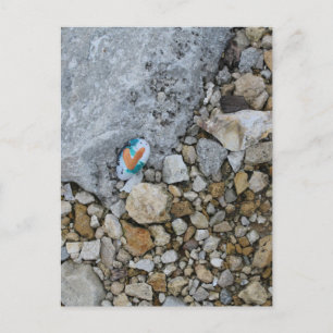 Cartão Postal Cute Dourado Heart Rock em Burlington, Iowa River