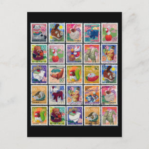 Cartão Postal Cute Japan Year of Animal Stamp Standard
