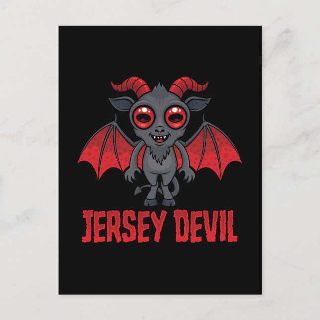 Cartão Postal Cute Jersey Devil dos Pine Barrens (Frente)