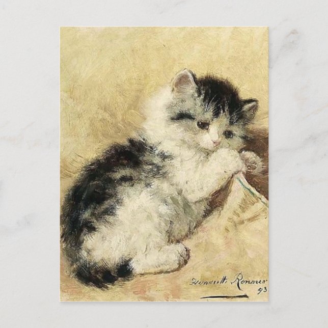 Cartão Postal Cute Kitten por Ronner (Frente)