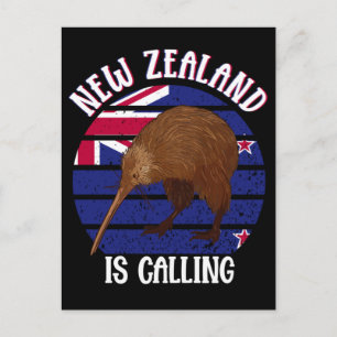 Cartão Postal Cute Kiwi Bird Viagem da Nova Zelândia