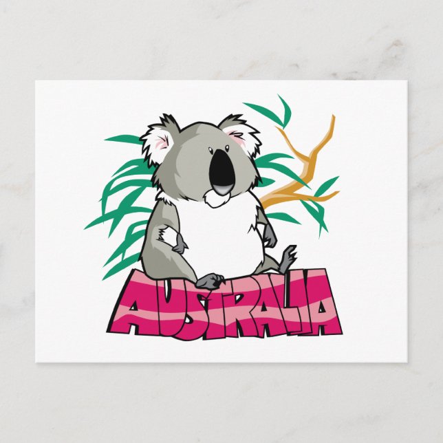 Cartão Postal Cute Koala (Frente)