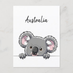 Cartão Postal Cute Koala Viagem