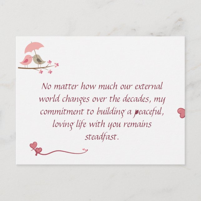 Cartão Postal Cute Love Birds Postcard | Shared Future & Growth  (Frente)