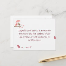 Cute Love Birds Postcard | Shared Future & Growth