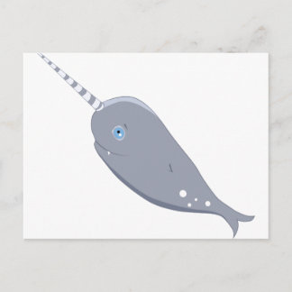 Cartão Postal Cute Narwhal