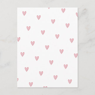 Cartão Postal Cute Pink Little Hearts Love Card.
