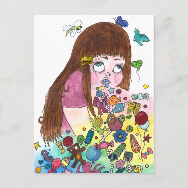 Cartão Postal Cute Puke (Frente)