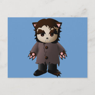 Cartão Postal Cute Scary Werewolf