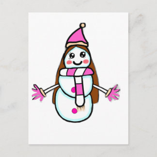 Cartão Postal  Cute Snow Woman – Assinet’s Vision of Fairness Ca
