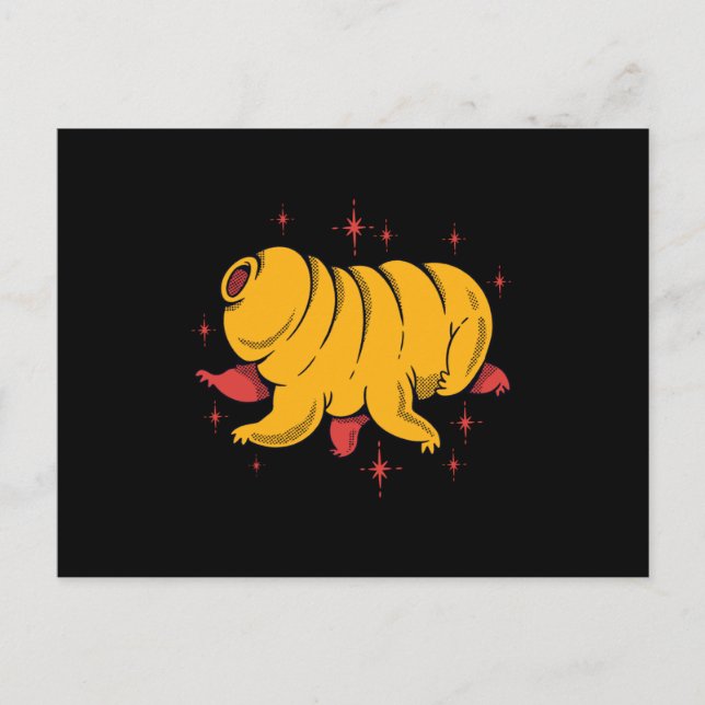 Cartão Postal Cute tardigrade (Frente)