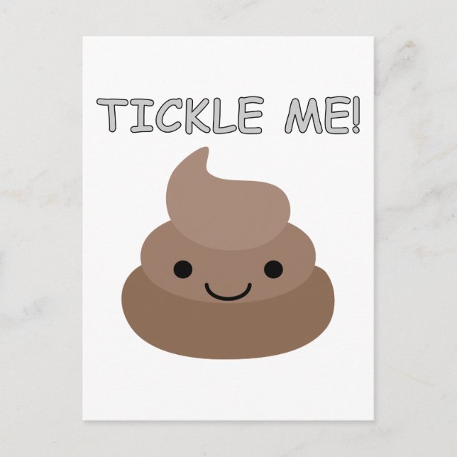 Cartão Postal Cute Tickle Me Poop Emoji (Frente)