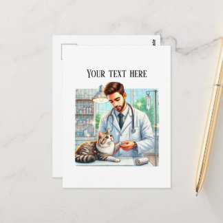 Cartão Postal Cute Veterinarian Office customizable 