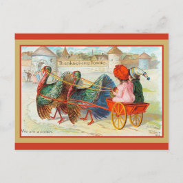 Cartão Postal Cute Vintage - Cidade de Ação de Graças Turquia
