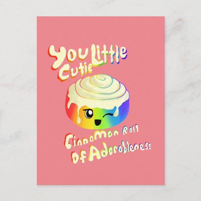 Cartão Postal Cutie Cinnamon Roll para Orgulho 2019 (Frente)