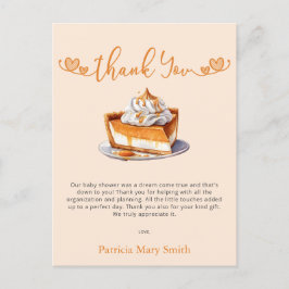 Cartão Postal Cutie Pie Chá de fraldas Obrigado