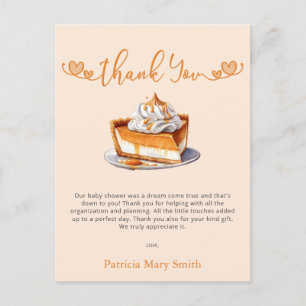 Cartão Postal Cutie Pie Chá de fraldas Obrigado