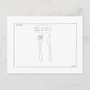 Cartão Postal Cutlery