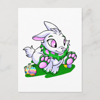 Cartão Postal Cybunny Verde correndo através de negros