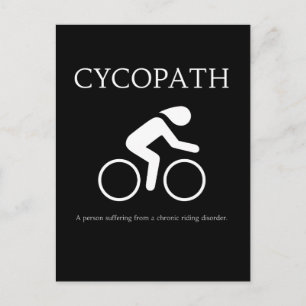 Cartão Postal Cycopath, Eu Adoro Bikes Novidade Engraçada