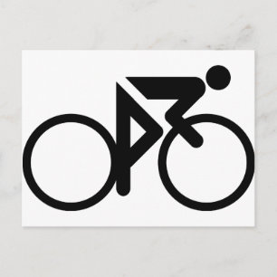 Cartão Postal cyler preto ciclista