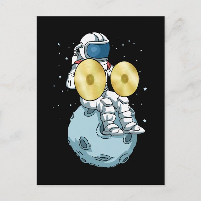 Cartão Postal Cymbals Gift Men Marching Band Music Cymbal (Frente)