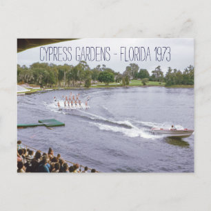 Cartão Postal Cypress Gardens Water Ski Show Vintage Inspirado