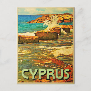 Cartão Postal Cyprus Rocky Shore