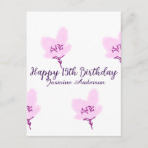 D floral rosa malva 15 anos aniversário de quincea