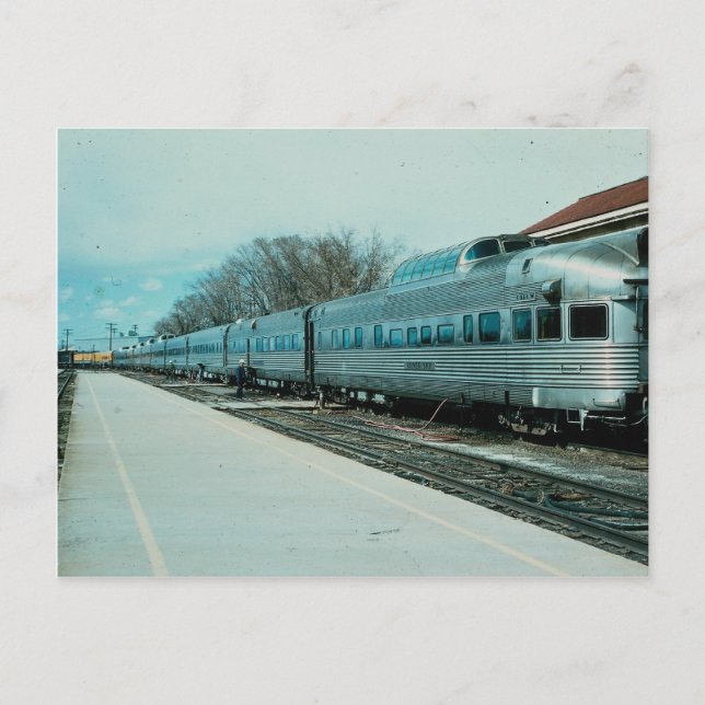 Cartão Postal D&RGW "California Zephyr" com a observação "Silver (Frente)