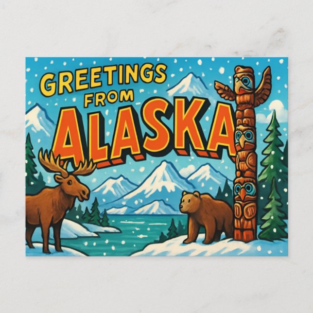 Cartão postal da ALASKA (Frente)