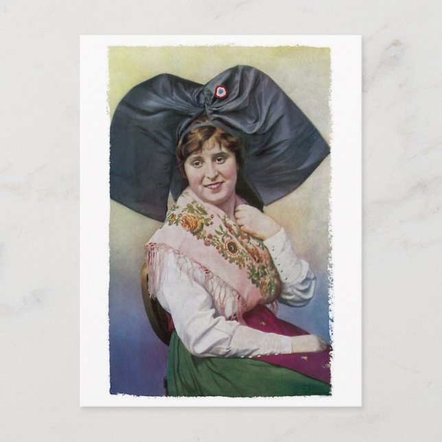 Cartão postal da Alsace Girl (Frente)