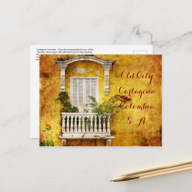 Cartão Postal da Antiga Cartagena (Frente/Verso In Situ)