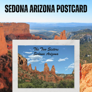 Cartão postal da Arizona Sedona 2 Irmãs
