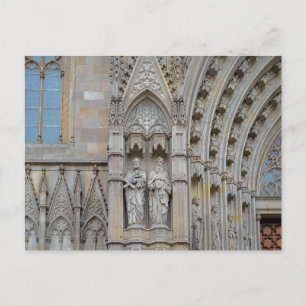 Cartão postal da Arquitetura Catedral de Barcelona