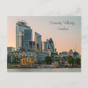 Cartão postal da Arquitetura de Canary Wharf Londo