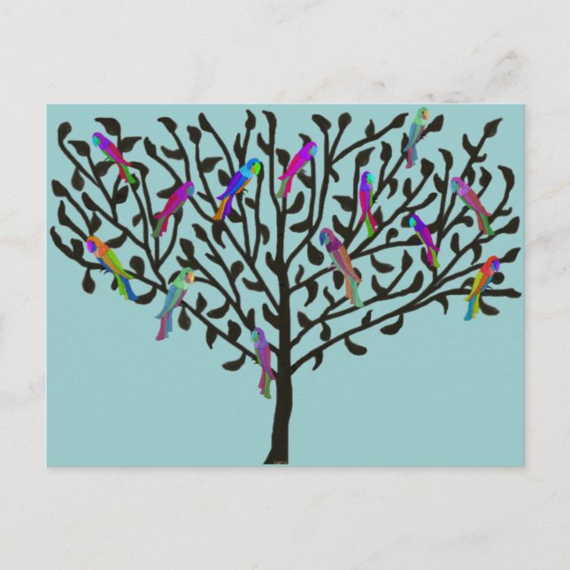 Cartão postal da Árvore de Papagaio (Frente)